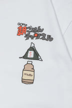 朝ごはんチャンネルTシャツ-おにぎり- / ホワイト